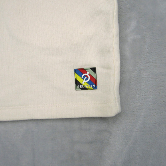 Peloton Women’s Size Large Unwind French Terry Cloth Women's Shorts Cream NWT - Picture 2 of 13